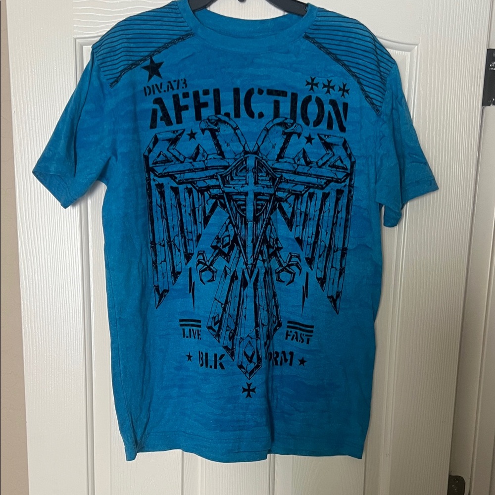 Affliction Teal Graphic Men's Tee